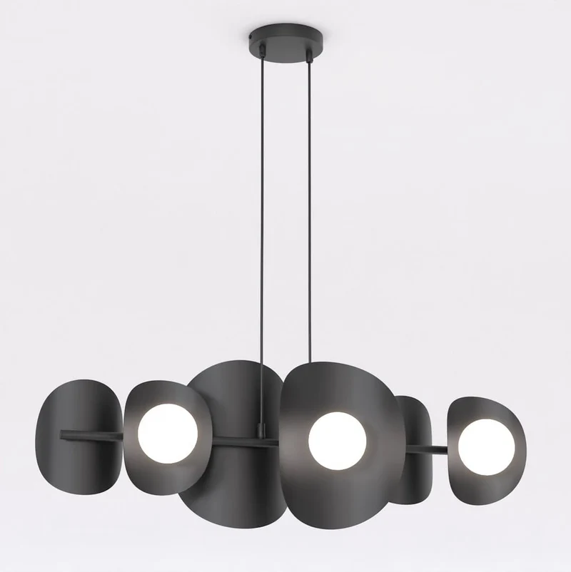 Suspension lustre linéaire noir moderne