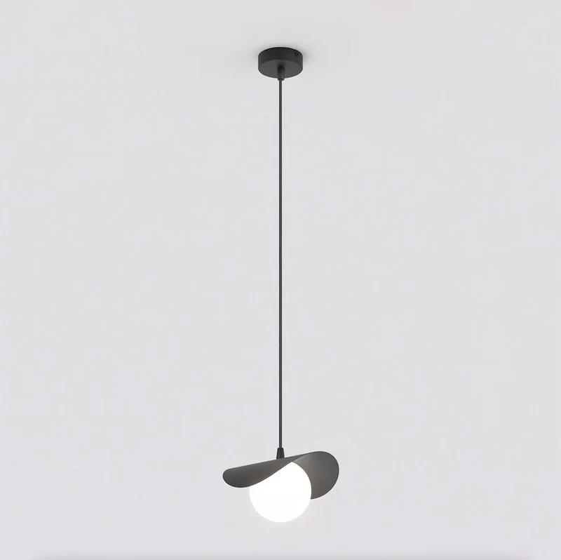 Suspension design verre dépoli style organique