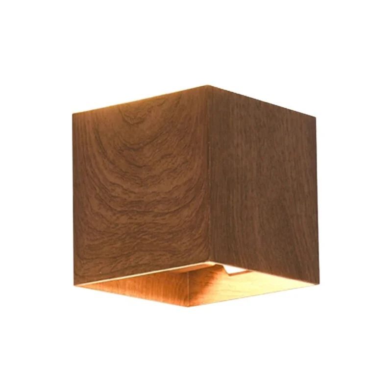 Applique Murale en Bois Naturel Cubique – Ambiance Authentique