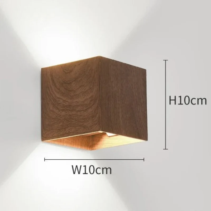 Applique Murale en Bois Naturel Cubique – Ambiance Authentique