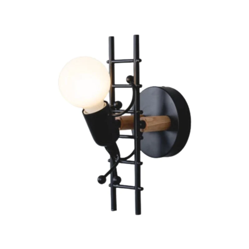 Applique Lampe Bonhomme Rétro en Métal – Touche Fantaisiste Unique