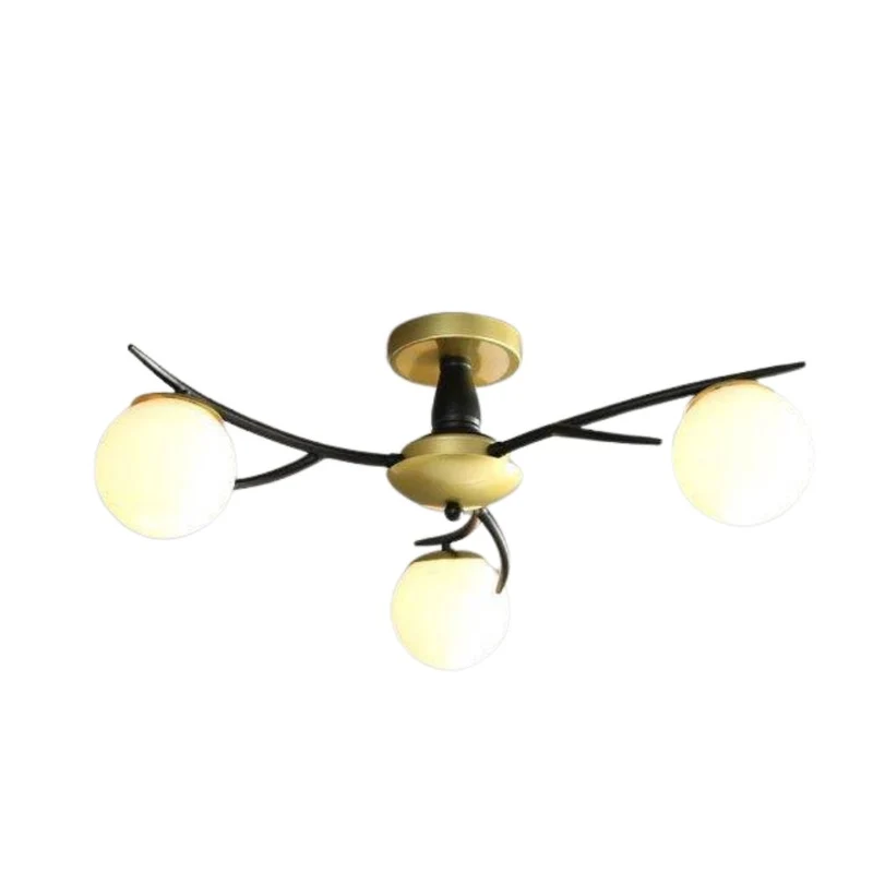Plafonnier LED Salle à Manger à Bras Métalliques – 3 ou 6 Ampoules