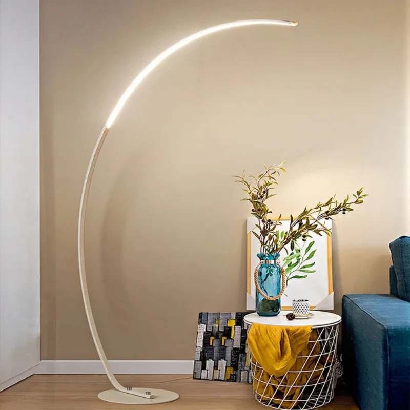 Lampe Lecture sur Pied Arquée XXL – 165x85cm, Blanc ou Noir