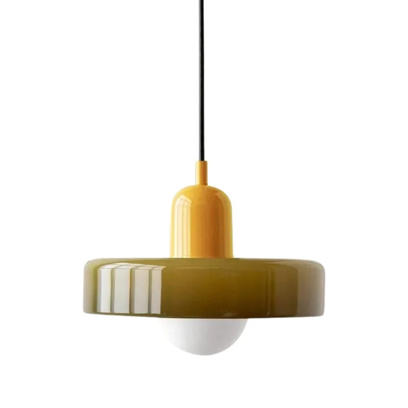 Suspension Transparente en Verre Coloré – Point Focal pour Salle à Manger