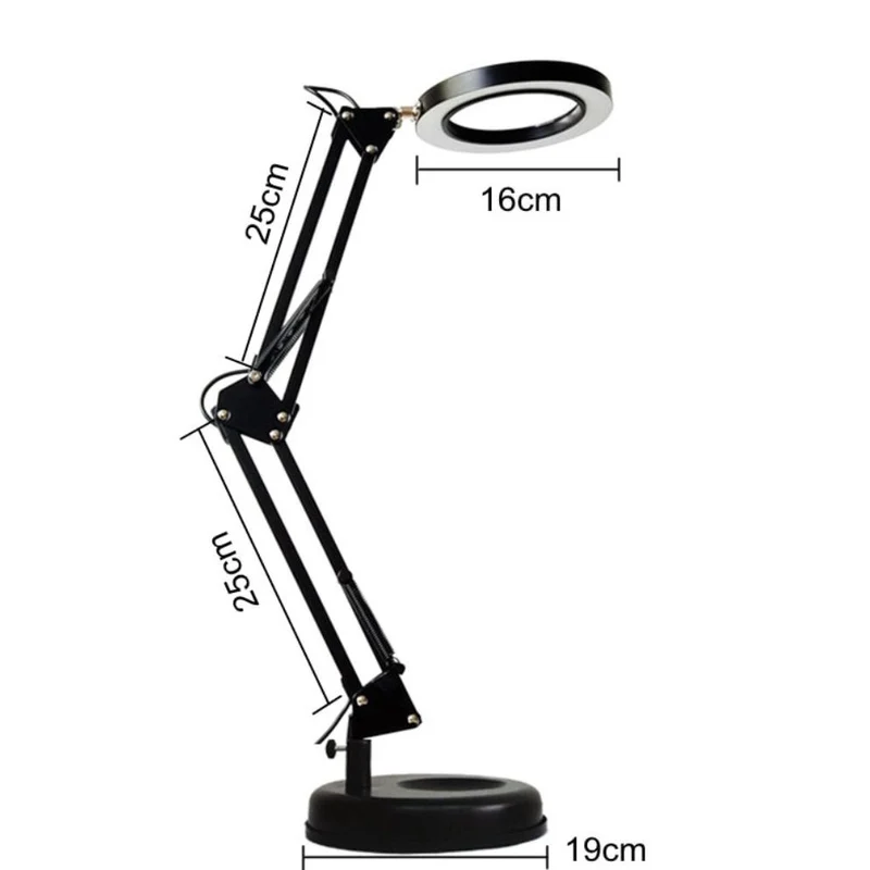 Lampe de Bureau Led à Bras Articulé Noir