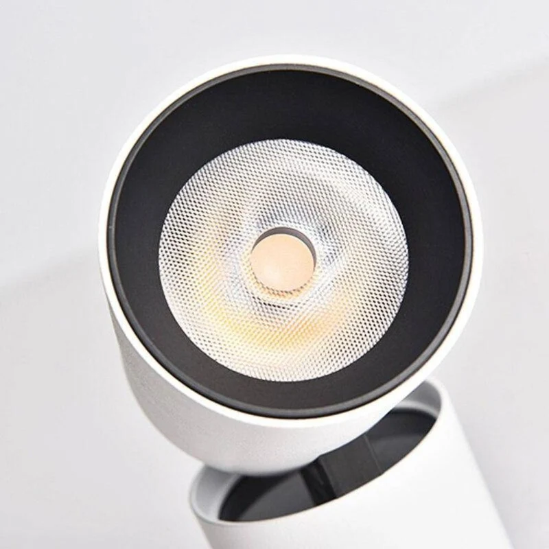 Spot Rond LED Aluminium 360° – Noir ou Blanc, Angle Personnalisable