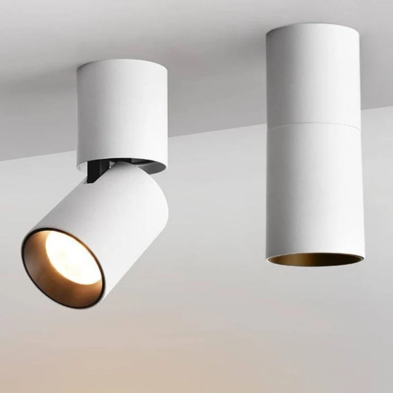 Spot Rond LED Aluminium 360° – Noir ou Blanc, Angle Personnalisable