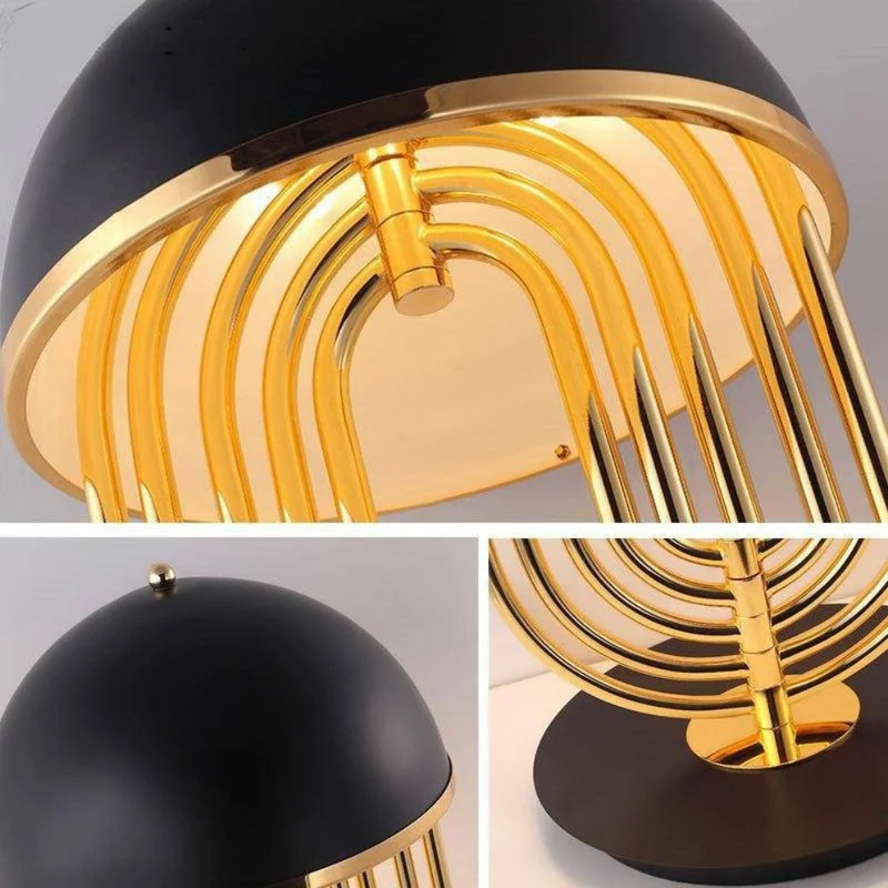 Lampe de Chevet à Poser Design Doré American