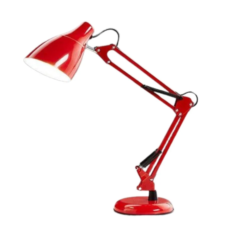 Lampe à Poser Industrielle à Bras Articulé – Rouge, Noir ou Blanc
