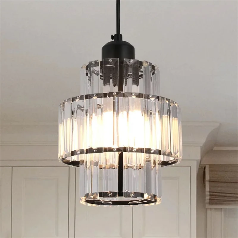 Lustre Cristal Moderne Noir ou Doré – 3 Anneaux, Salon ou Cuisine