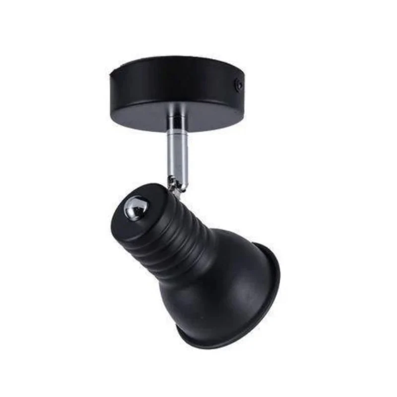 Plafonnier Spots Orientables x4 – 360°, Style Industriel Noir Mat