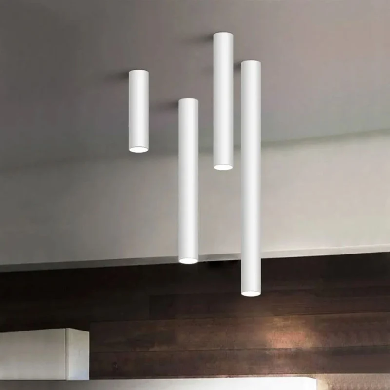 Spot Tube Noir ou Blanc Géométrique – 4 Tailles, Aluminium Premium