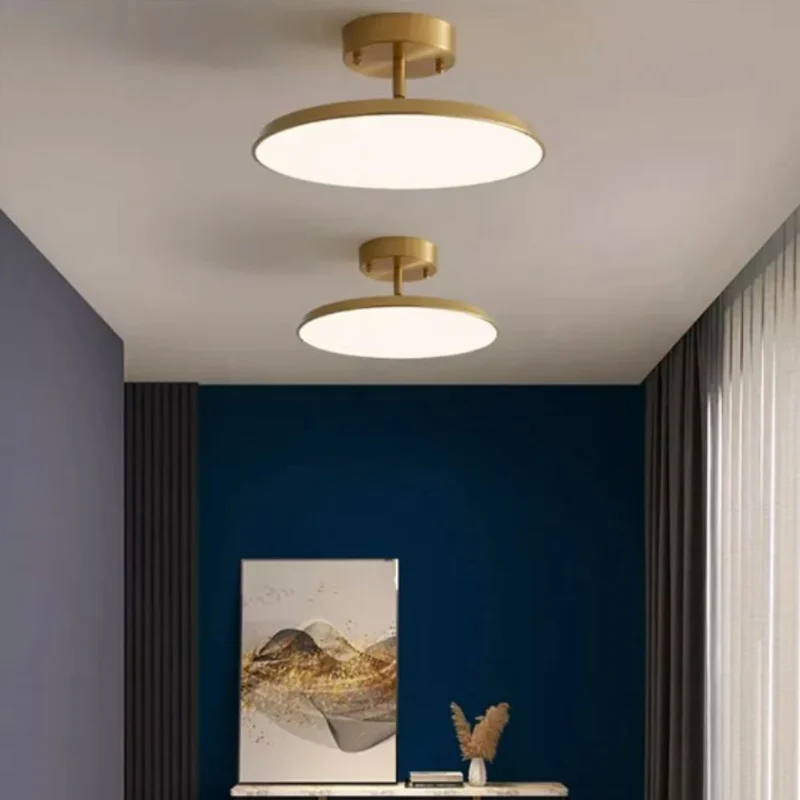 Plafonnier Noir Moderne Compact – 8cm d'Épaisseur, Idéal Plafond Bas