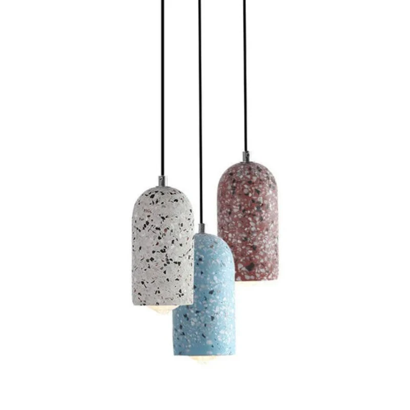 Suspension Béton Style Terrazzo – Trio Modulable au Look Italien