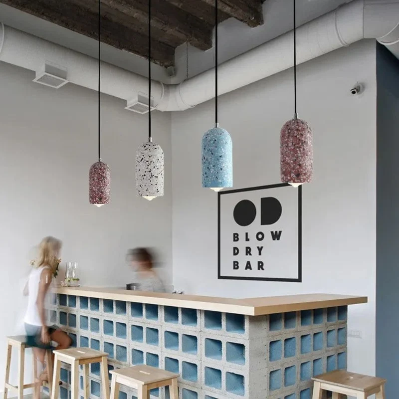 Suspension Béton Style Terrazzo – Trio Modulable au Look Italien