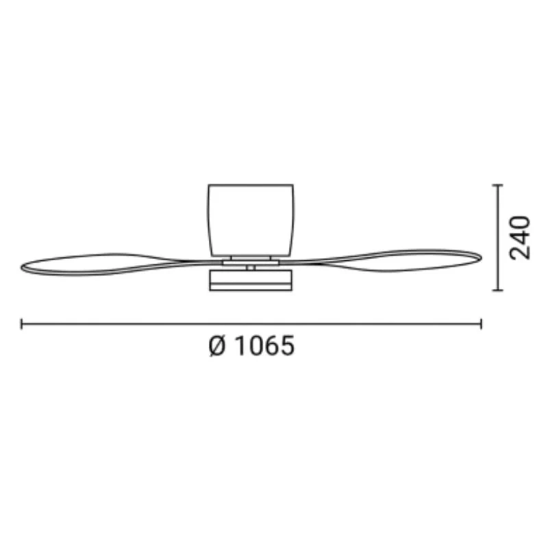 Ventilateur de Plafond LED 18W CCT Noir avec Télécommande Ø107cm