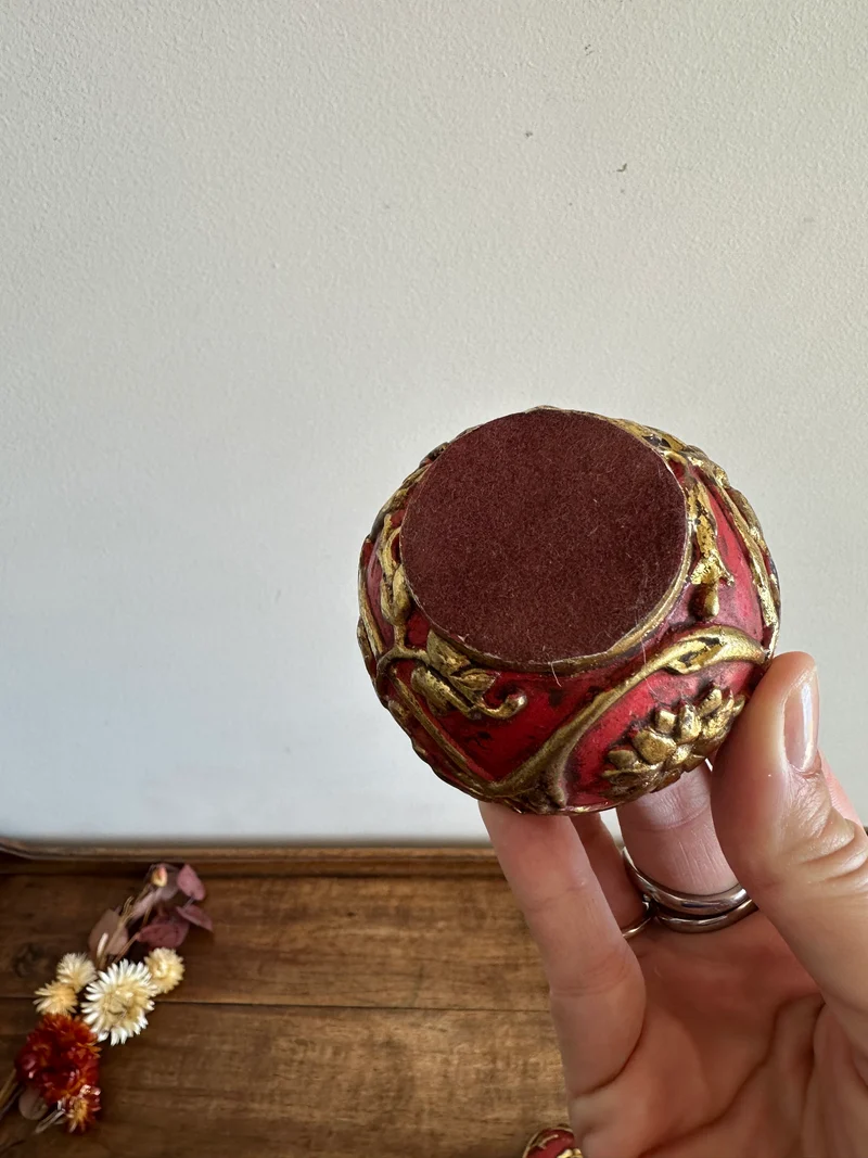 Boite à bijoux en bois et stuc fabrication italienne
