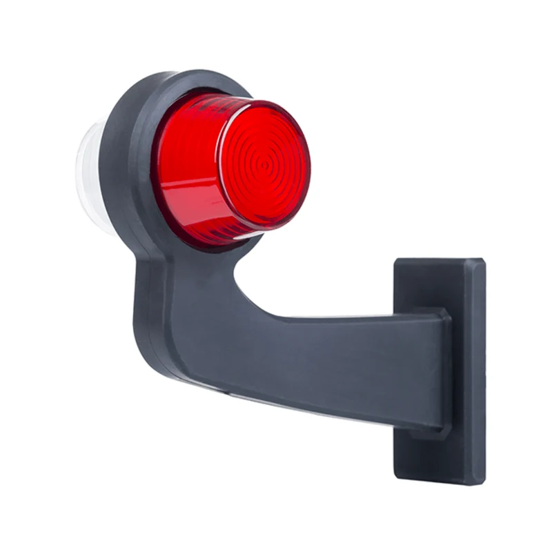 Feux de position à LED danois de style ancien avec contour et lentilles néon rouges et transparentes