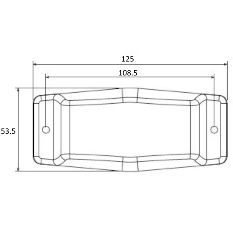 Lampe LED double brûleur extra-plate avec lentille ambrée