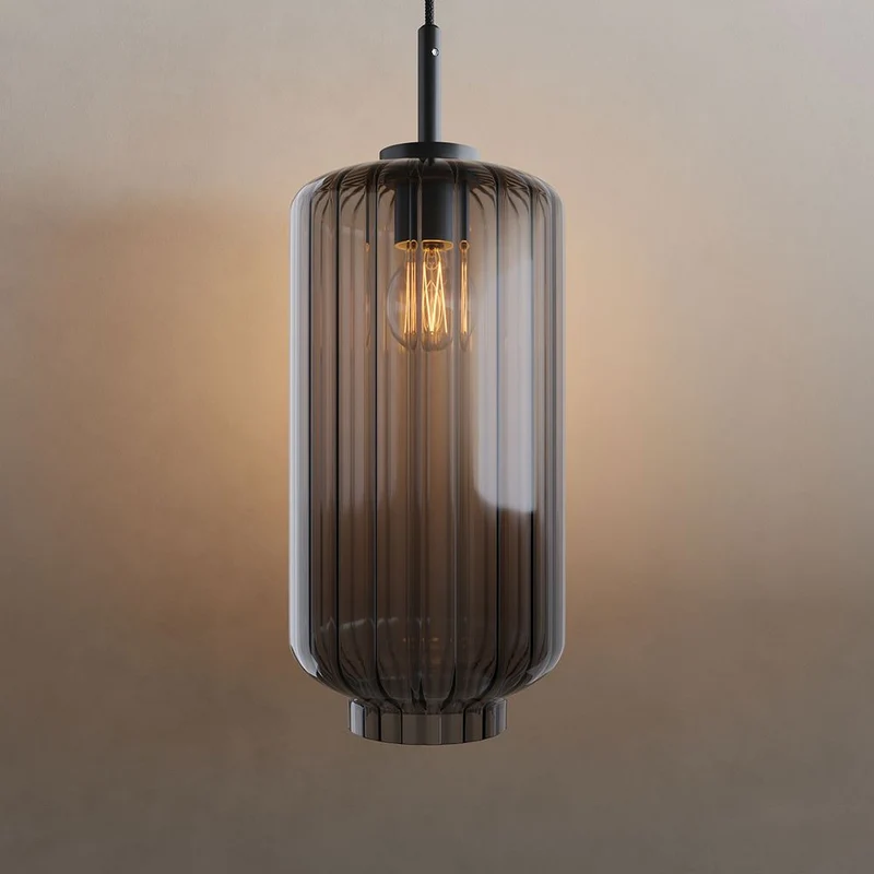 s.luce Velo Galerie Glas-Pendelleuchte Aufhängung 500cm Schwarz