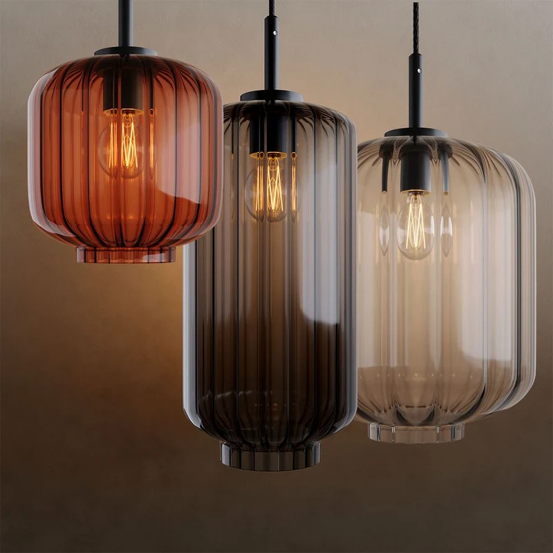 s.luce Velo Galerie Glas-Pendelleuchte Aufhängung 500cm Schwarz