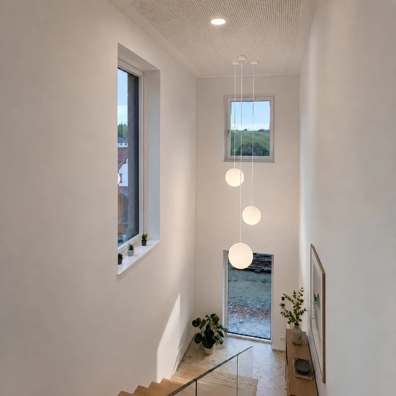 s.luce Orb Glaskugel Galerieleuchte Aufhängung 500cm Weiß
