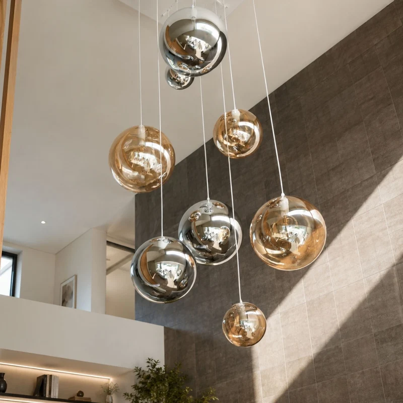s.luce Orb Glaskugel Galerieleuchte Aufhängung 500cm Weiß