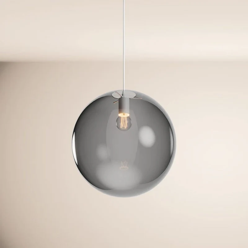 s.luce Orb Glaskugel Galerieleuchte Aufhängung 500cm Weiß