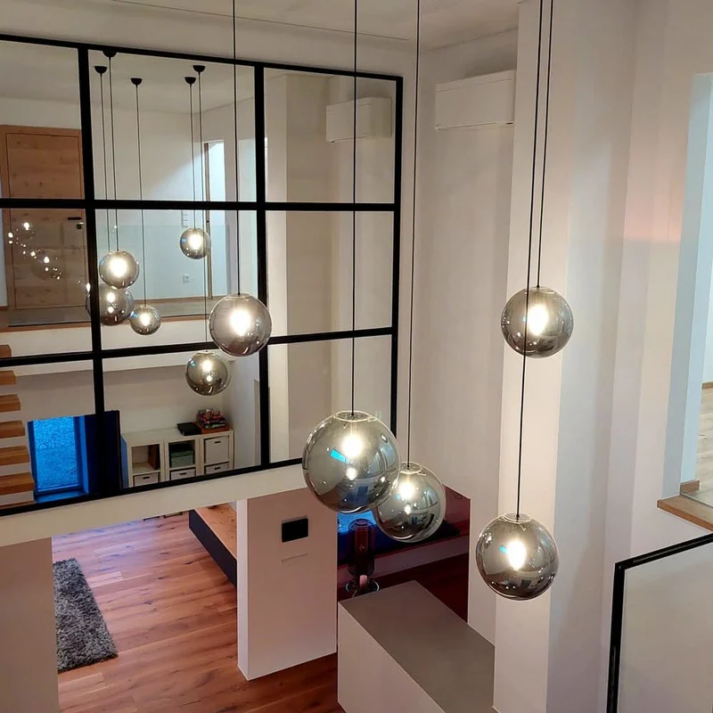 s.luce Orb Glaskugel Galerieleuchte Aufhängung 500cm Weiß