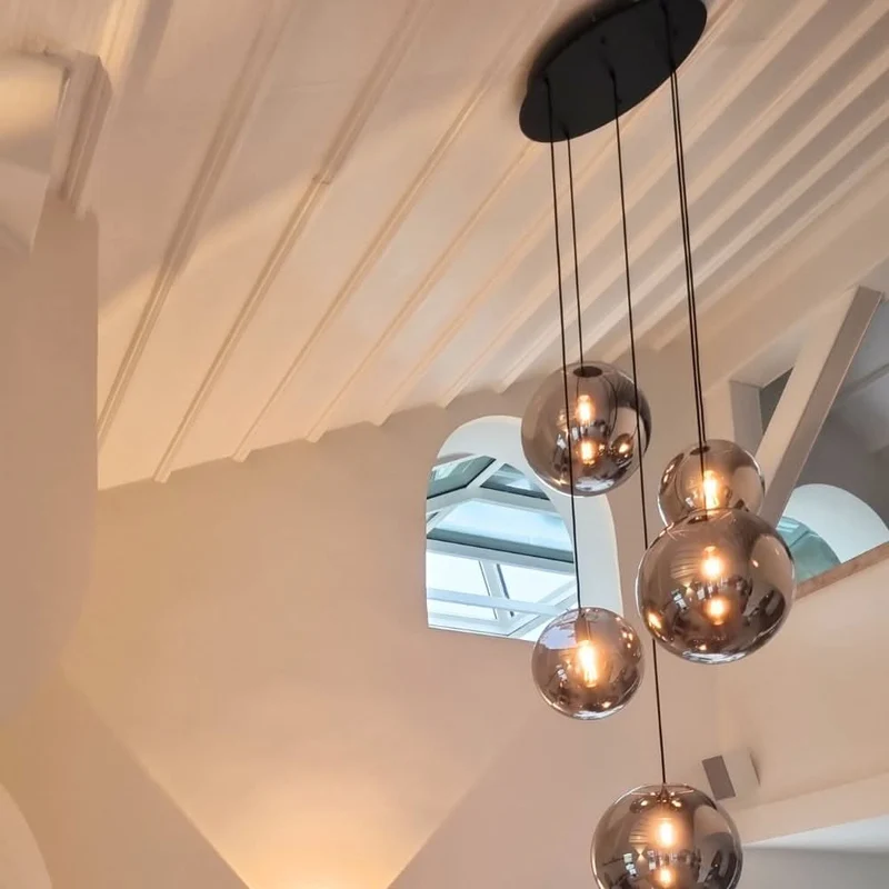 s.luce Orb Glaskugel Galerieleuchte Aufhängung 500cm Weiß