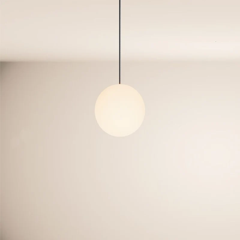 s.luce Orb Glaskugel Hängelampe 150cm Aufhängung Schwarz