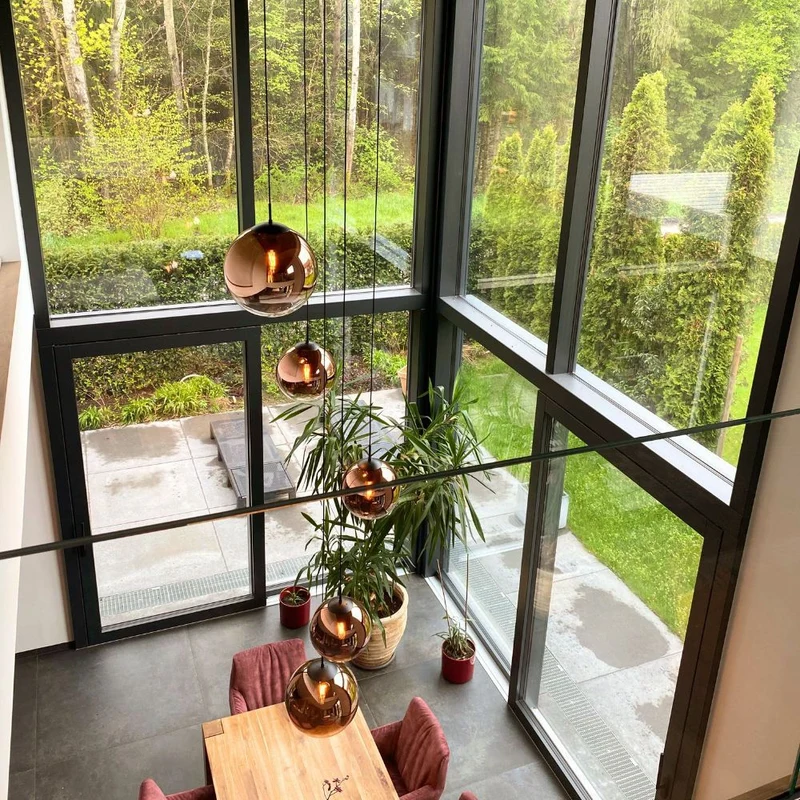 s.luce Orb Glaskugel Hängelampe 150cm Aufhängung Schwarz