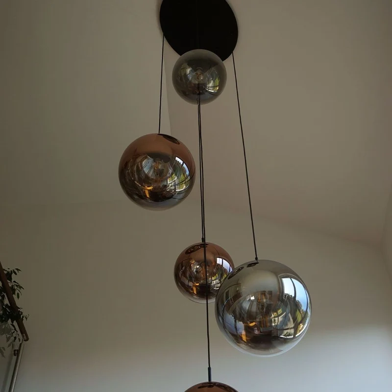s.luce Orb Glaskugel Hängelampe 150cm Aufhängung Schwarz