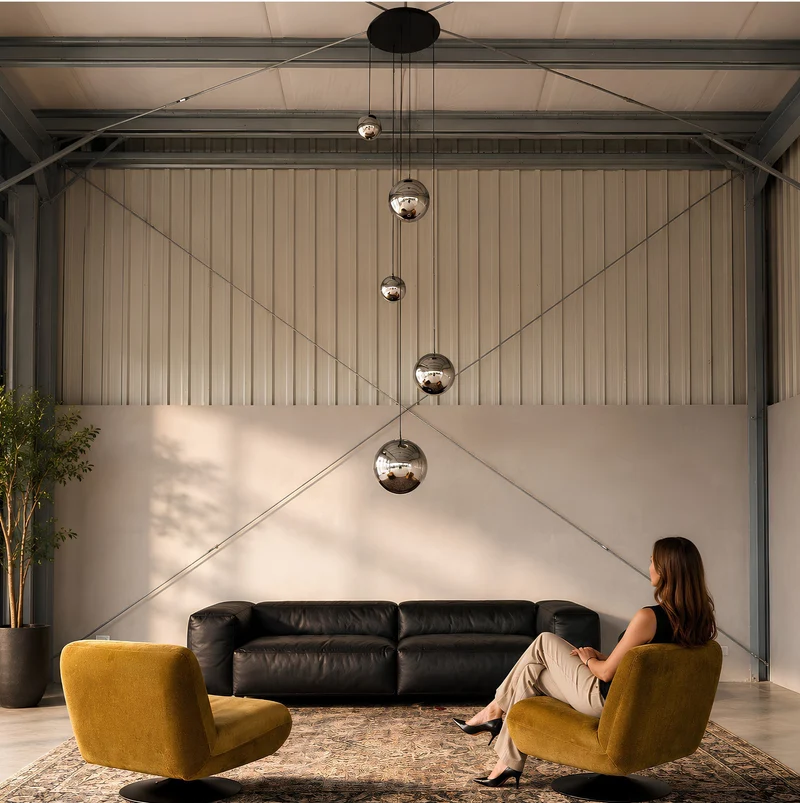 s.luce Orb Glaskugel Galerieleuchte 500cm Aufhängung Schwarz