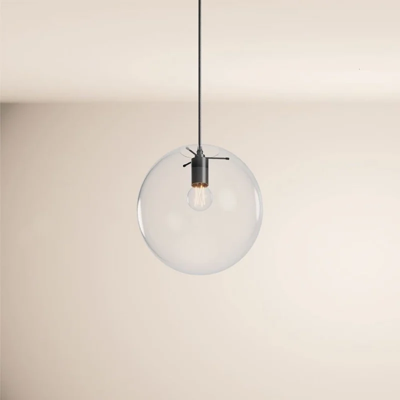 s.luce Orb Glaskugel Galerieleuchte 500cm Aufhängung Schwarz