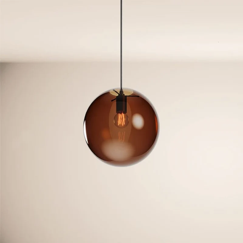 s.luce Orb Glaskugel Galerieleuchte 500cm Aufhängung Schwarz
