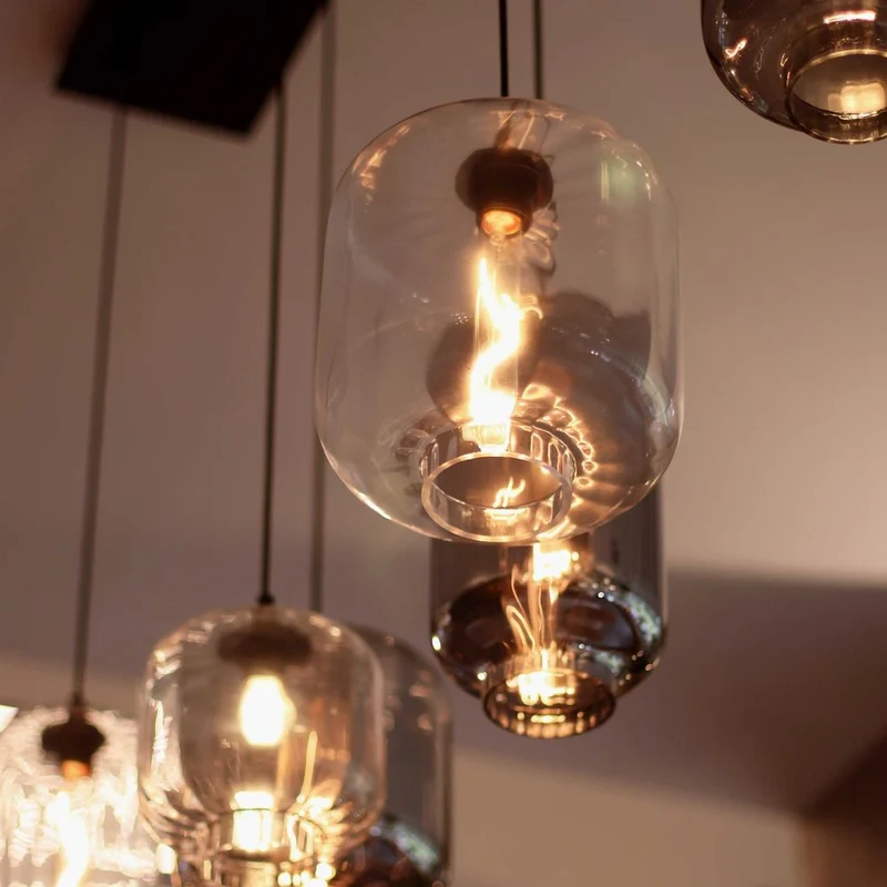 s.luce Velo Glas-Pendelleuchte Aufhängung 150cm Schwarz