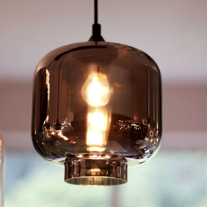 s.luce Velo Glas-Pendelleuchte Aufhängung 150cm Schwarz