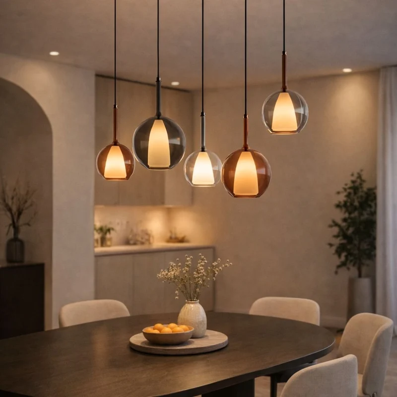 s.luce Belluna Glas-Pendelleuchte 150cm Textilkabel
