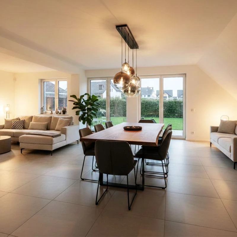 s.luce Orb Esstischleuchte 8-flammig 160cm 2-reihig
