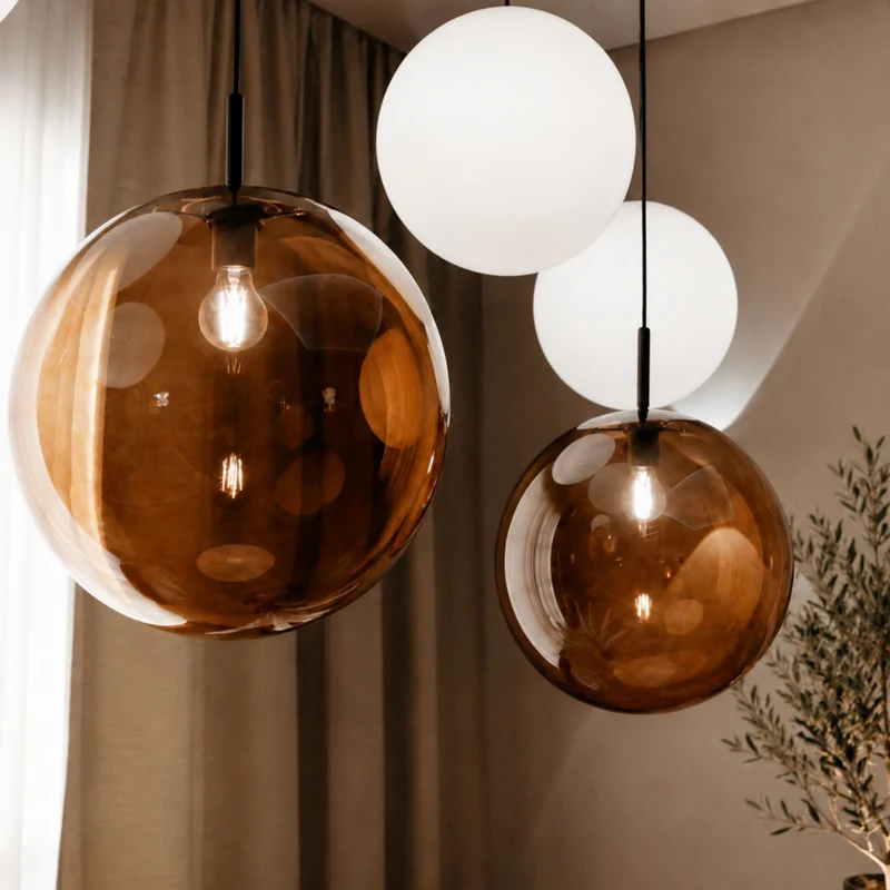s.luce Orb Esstisch-Hängeleuchte 5-flammig 160cm
