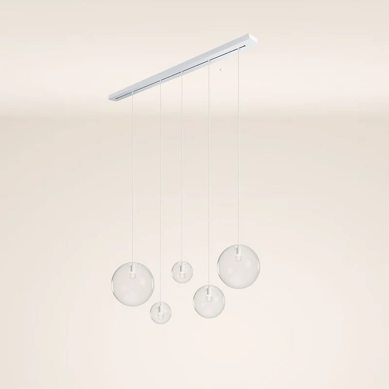 s.luce Orb Esstisch-Hängeleuchte 5-flammig 160cm