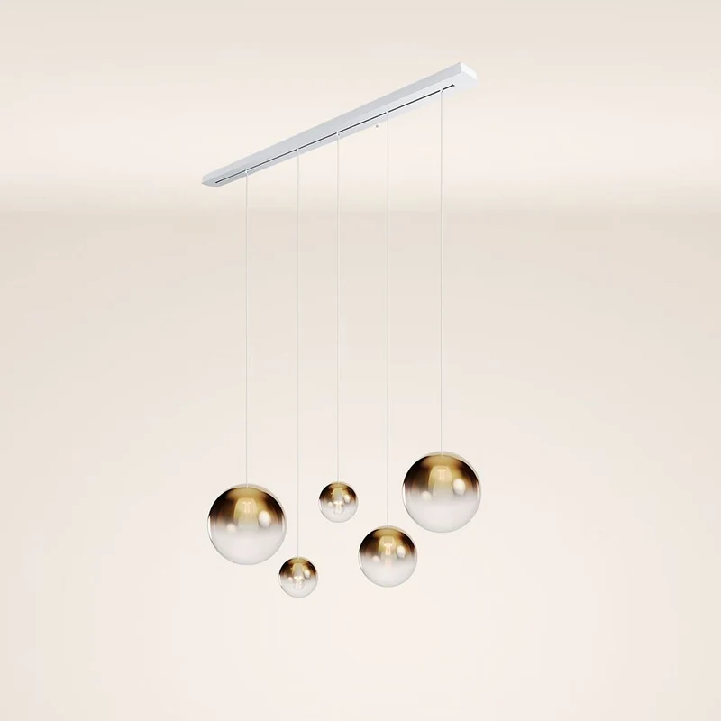 s.luce Orb Esstisch-Hängeleuchte 5-flammig 160cm