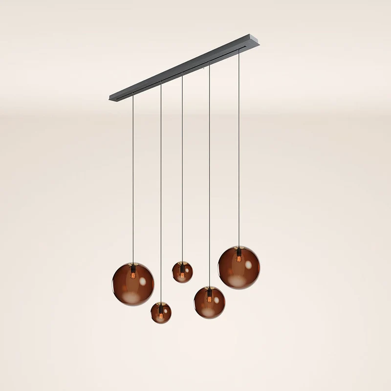 s.luce Orb Esstisch-Hängeleuchte 5-flammig 160cm