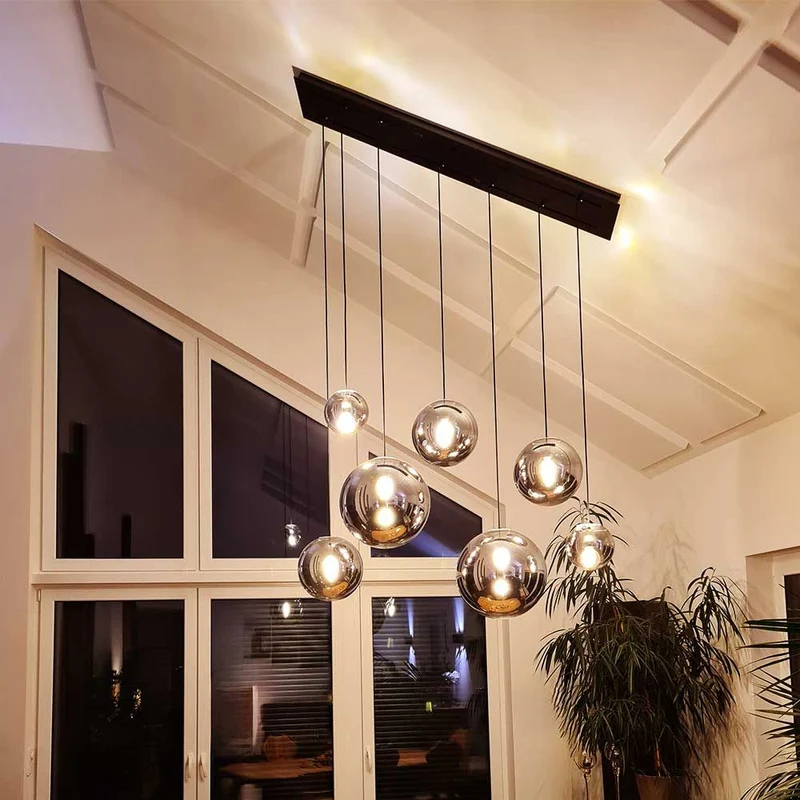 s.luce Orb Esstisch-Hängeleuchte 5-flammig 160cm