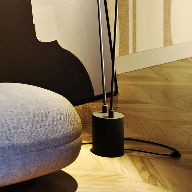 s.luce Beam LED Stehleuchte 2-flammig 145cm Touchdimmer