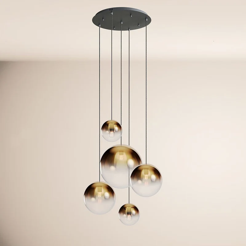s.luce Orb 5-flammige Galerielampe Modular
