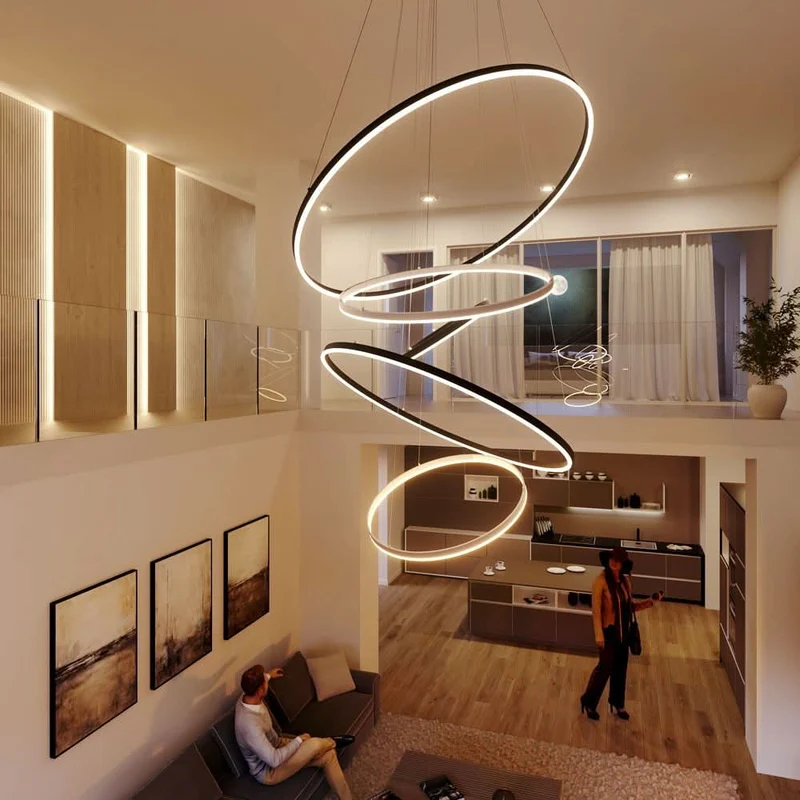s.luce LED Ring Pendelleuchte 5-flammig Zentrisch