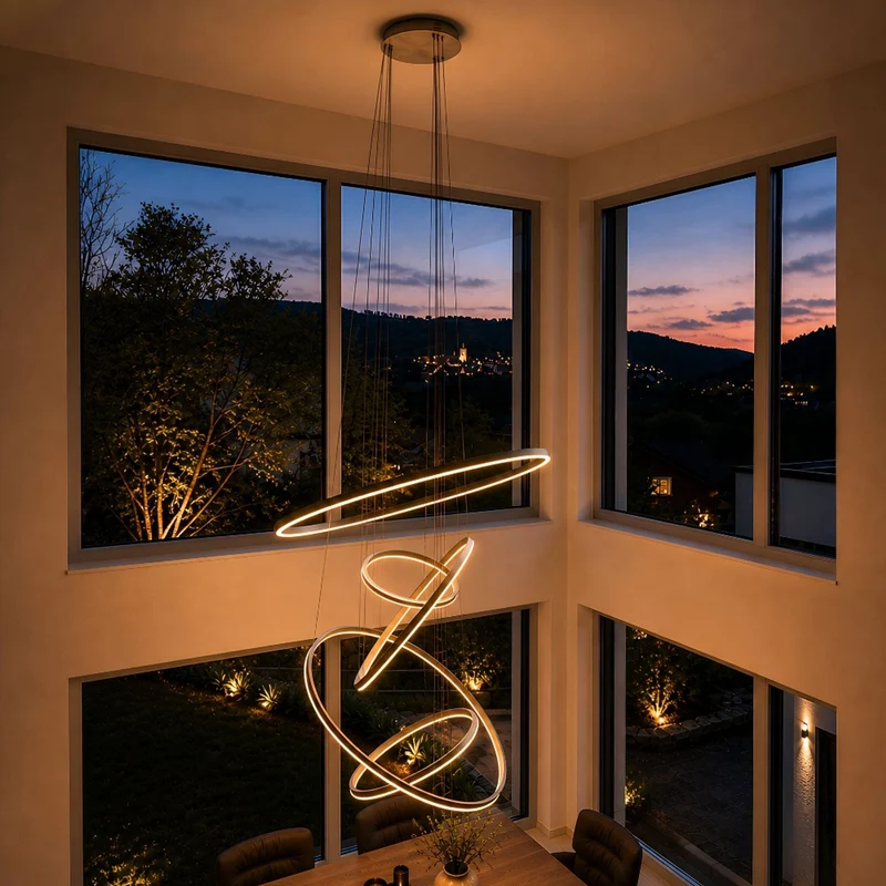 s.luce LED Ring Pendelleuchte 5-flammig Zentrisch
