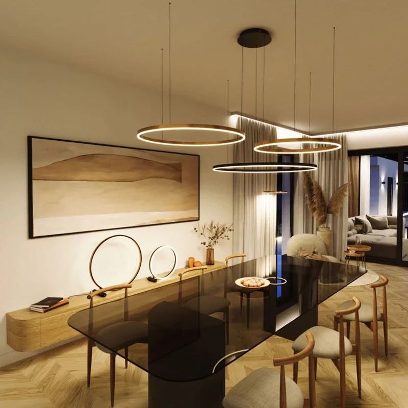 s.luce LED Ring Pendelleuchte 3-flammig Exzentrisch
